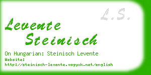 levente steinisch business card